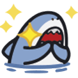 excited shark Slack emoji