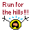 run for the hills Slack emoji