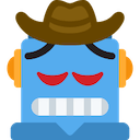 robot pensive cowboy Slack emoji