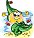 alligator ride Slack emoji
