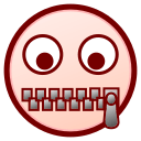 zipper mouth Slack emoji