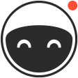 black smile eyes closed Slack emoji