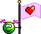 girl heart flag Slack emoji