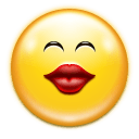 kiss face Slack emoji