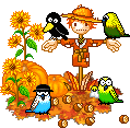 autumn scarecrow birds Slack emoji