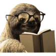 nerd sloth Slack emoji