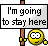 im going to stay here Slack emoji