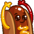 hot dog hyper Slack emoji