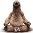 yoga sloth Slack emoji