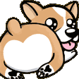 ass wiggle corgi Slack emoji
