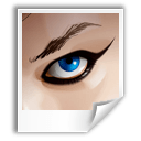 blue eye intense stare Slack emoji