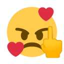 i hate you but luv you Slack emoji