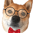 geeky dog Slack emoji