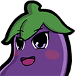 eggplant cute Slack emoji