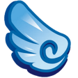 angel wing left Slack emoji