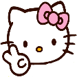 hello kitty peace Slack emoji