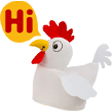 hi chicken Slack emoji