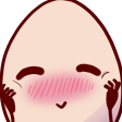 egg blush Slack emoji