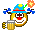 cheers clown Slack emoji