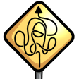 road sign Slack emoji