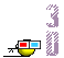 number three 3d glasses Slack emoji