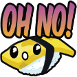 oh no sushi Slack emoji