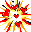 hearts boom Slack emoji