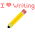 i heart writing Slack emoji