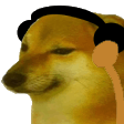 jammin cheems Slack emoji