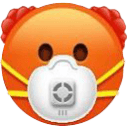 clown with respirator mask Slack emoji