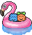 knuddels flamingo island Slack emoji