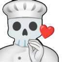 skull chef kiss Slack emoji