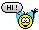 girl hi Slack emoji