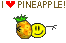 i heart pineapple Slack emoji