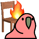 hot seat parrot Slack emoji