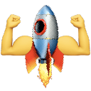 muscle rocket Slack emoji