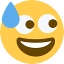 nervous sweat Slack emoji