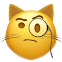 cat face with monocle Slack emoji