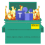 teams dumpsterfire Slack emoji