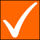 check mark white orange Slack emoji