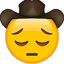 sad cowboy Slack emoji