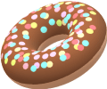 donut with circle sprinkles Slack emoji