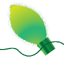 holiday lights green Slack emoji