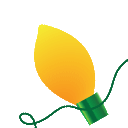 holiday lights yellow2 Slack emoji