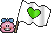 knuddels love flag green girl Slack emoji
