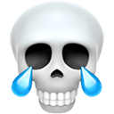 skull cry laugh Slack emoji
