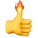 thumbs up fire Slack emoji