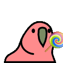 lollipop parrot Slack emoji