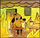 this is fine Slack emoji