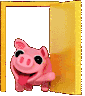 pig hello door Slack emoji